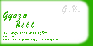 gyozo will business card